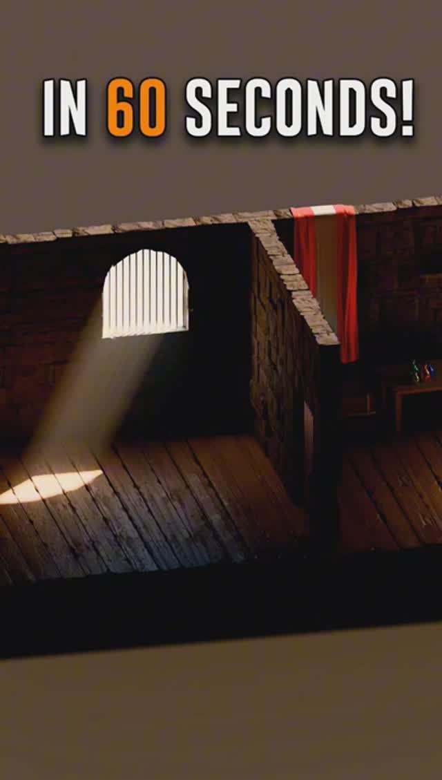 Создание логова разбойника за 60 секунд в Blender 4.2 | TimeLapse #shorts #3dmodeling #blender смотреть онлайн