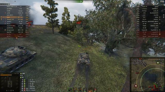 Взвод с 2 TVP 14 килов 12к урона, бой 11 уровня