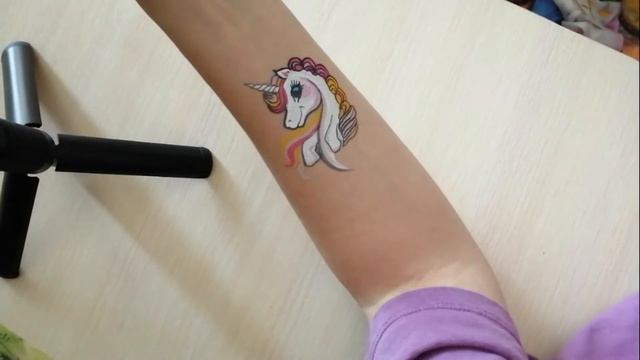 АКВАГРИМ-ДИЗАЙН: Единорог + цветы/ Facepainting And Bodyart: Unicorn With Flowers