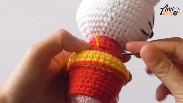 #525 | Hello Kitty Kimono Amigurumi (4/4) | How To Crochet Dolls Amigurumi | @AmiSaigon