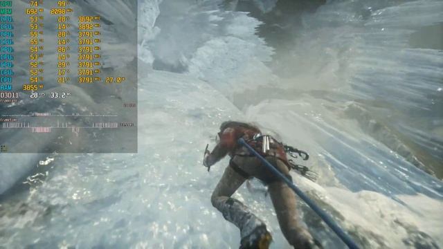 Тест GTX550Ti 1Gb и I7 2600 (E3 1270) в Rise Of The Tomb Raider