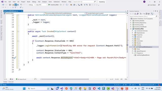 Handle 404 errors in ASP.NET CORE смотреть онлайн