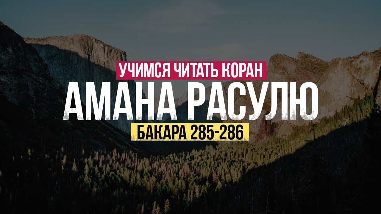 Амана расулу 3 раза. Учимся читать Коран. Медленное чтение смотреть онлайн