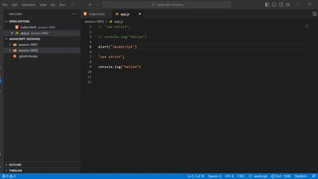 "use strict" in JavaScript смотреть онлайн