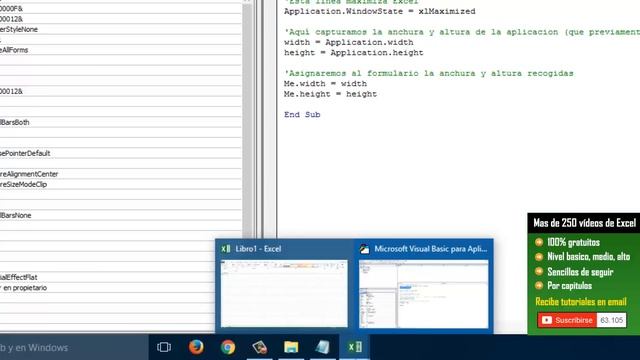 Maximizar formularios y esconder hoja en Excel Capítulo 217 смотреть онлайн