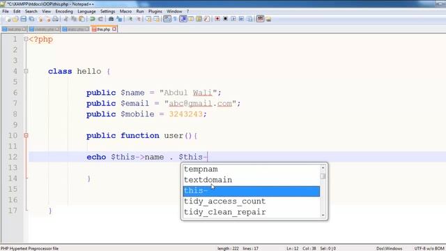 PHP OOP Tutorials in Urdu/Hindi Part 6 of 15 This Keyword смотреть онлайн