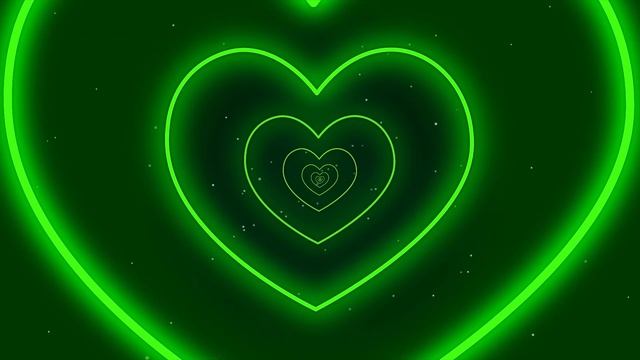 Green Neon Love Heart Tunnel and Romantic Abstract Glow 4K Moving Wallpaper Background Tik Tok смотреть онлайн