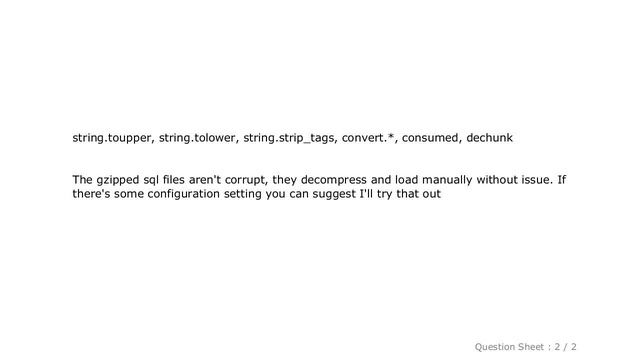 MySQL : phpMyAdmin doesn't load database import file with unsupported compression (application/gzip смотреть онлайн