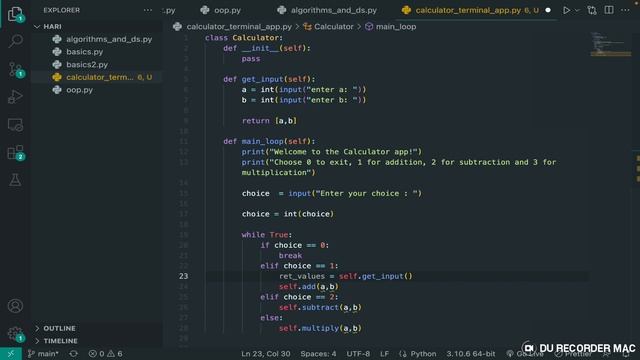 Python tutorial 5 - Calculator terminal app смотреть онлайн