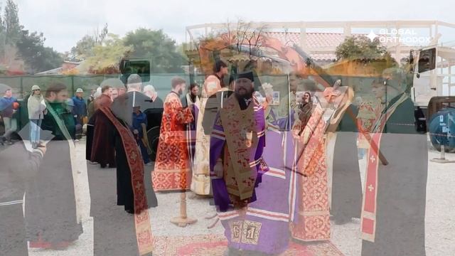 Освящение креста на храме Димитрия Солунского в Феодосии смотреть онлайн