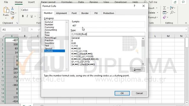 Format, automatically, the cell range A1:A100 to display numbers with two decimal spaces and a... смотреть онлайн