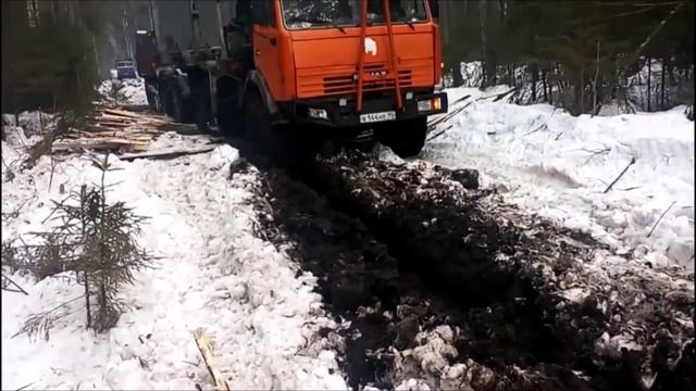 Лесовозы камаз по не проходимому бездорожью. смотреть онлайн