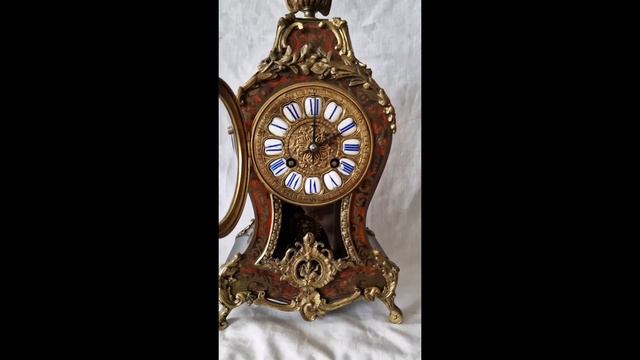 Antique Boulle Clock Samuel Marti 1900, French, Strikes On Gong смотреть онлайн