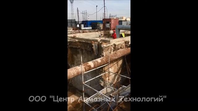 Демонтаж монолитного железобетона алмазным канатом смотреть онлайн