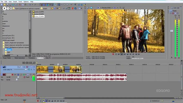 Урок 9 Управление скоростью видео в Sony Vegas. смотреть онлайн