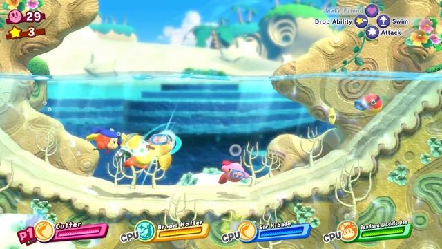 Kirby Star Allies - Gameplay Walkthrough Part 2 - Popstar World! смотреть онлайн