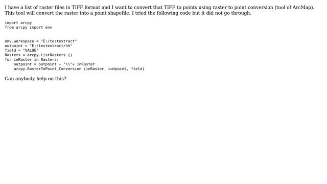 GIS: Raster to point in batch mode using Python смотреть онлайн