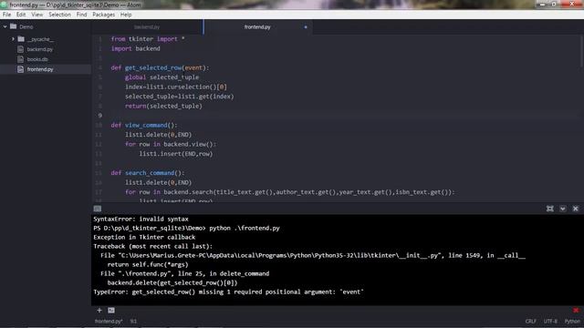 Python 22.6 Application-4 Build a desktop Database Application -ConnectingFrontend to Backend Part смотреть онлайн
