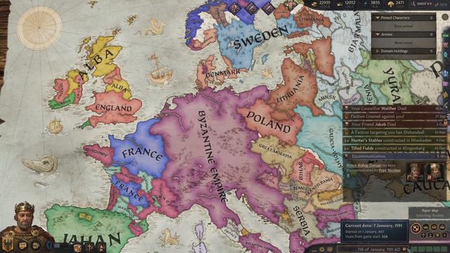 Crusader Kings III z DLC Friends and Foes - Tworzymy Święte Cesarstwo - 22 [PL] смотреть онлайн