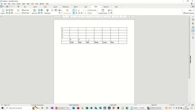 How to use calculations in a LibreOffice Writer Table смотреть онлайн