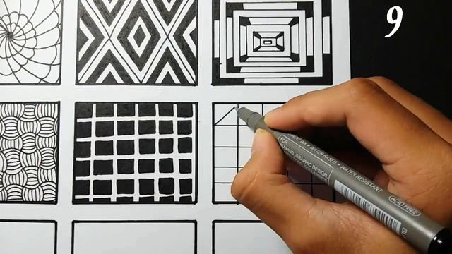 15 Zentangle Patterns | Part 2 | Tutorial смотреть онлайн