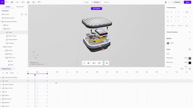 Create a 3D exploded view animation | Part 1/2 | Vectary tutorial смотреть онлайн