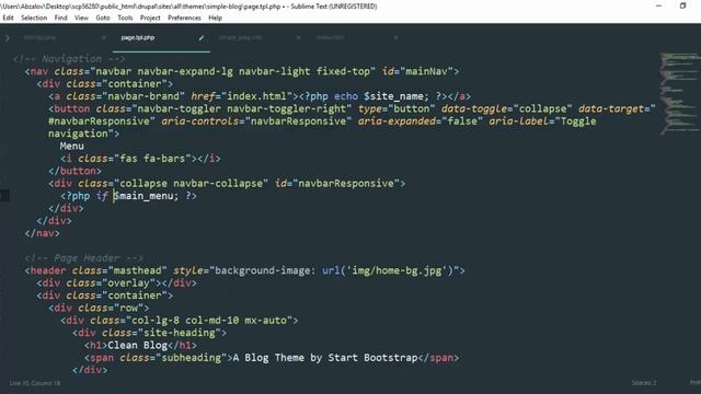 Урок 149. Drupal. Создание темы. Вывод главного меню и содержимого смотреть онлайн