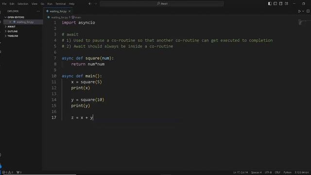 Python Asynchronous Programming - 6 - Await Keyword смотреть онлайн