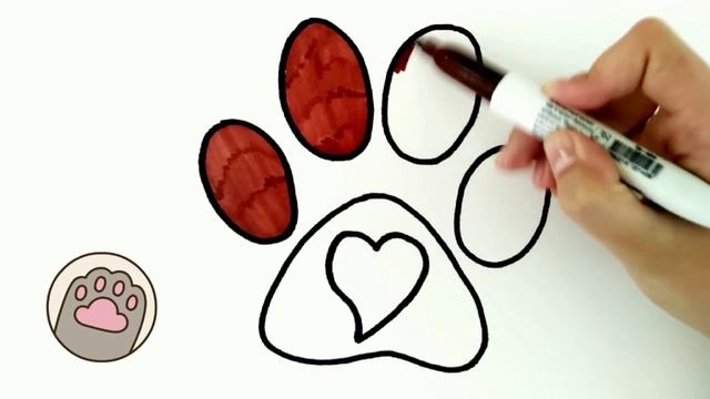 Кошачья лапка. Как нарисовать лапу кошки. Рисуем легко и просто.mp4 смотреть онлайн