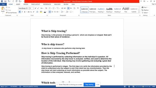 Tutorial on Skip tracing смотреть онлайн