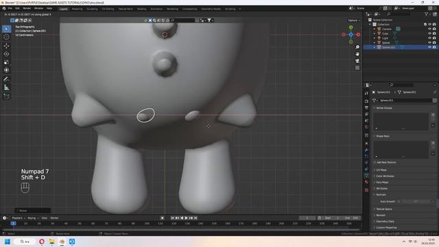 3D Character Modeling - Cute Dino / Blender 3.4 смотреть онлайн