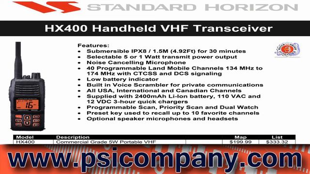 Standard Horizon HX400 Portable VHF Radio: An Overview смотреть онлайн