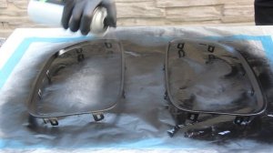 Как покрасить хром решетку радиатора | Покраска пластиковой детали под черный хром