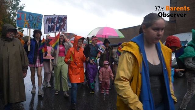 Barents Pride Parade 2023 in Kirkenes, Norway. смотреть онлайн