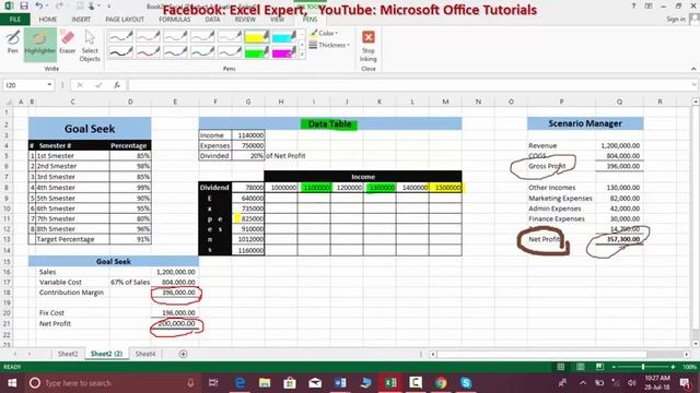 How to Use Inking in Excel (Tutorial), Pen and Highlighter in Excel смотреть онлайн