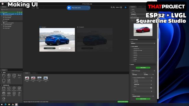 Part.2: Creating Tesla's Website in SquareLine Studio (ESP32+LVGL) смотреть онлайн
