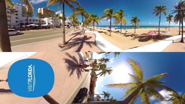 Florida Travel 360° Video: Fort Lauderdale Beach Boardwalk смотреть онлайн