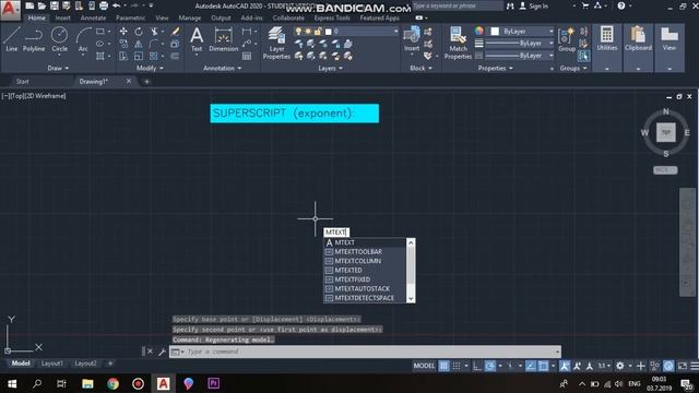 AutoCAD 2020 Tutorial: How to Make a Subscript (Index) And Superscript (Exponent) смотреть онлайн