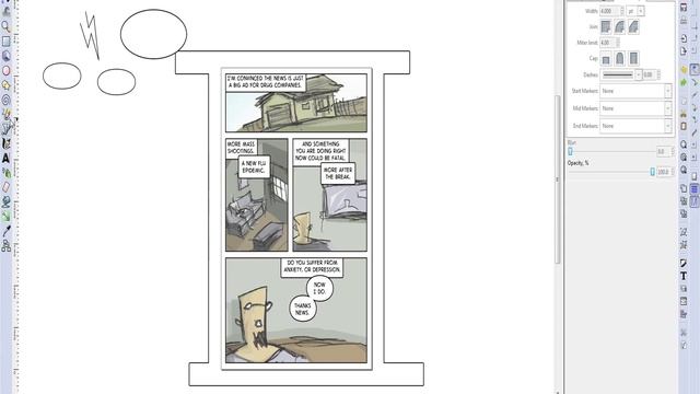 Turning Sketches Into Comics (4of4) The Inkscape Stage смотреть онлайн