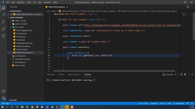 WaitUntil In WebdriverIO | How To Write Custom Condition For Wait In WDIO смотреть онлайн