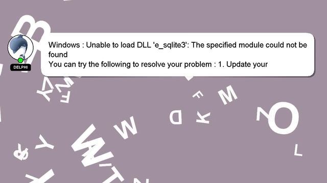 Windows : Unable to load DLL 'e_sqlite3': The specified module could not be found смотреть онлайн