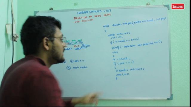 DELETION OF NODE FROM NTH POSITION | LINEAR LINKED LIST | DATA STRUCTURE смотреть онлайн