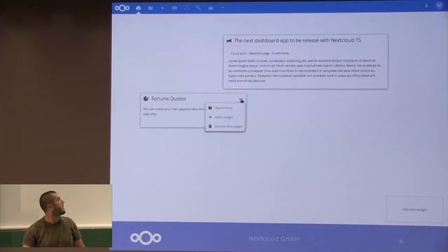 The next dashboard Nextcloud 15 Maxence Lange смотреть онлайн