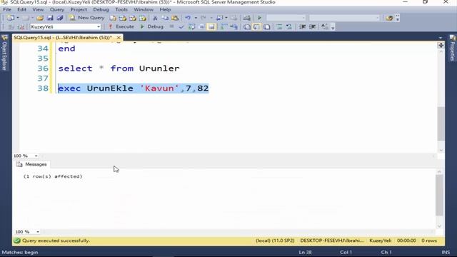 C# Dersleri 3 - MSSQL Veritabanı 3.20 - T-Sql - Stored Procedure смотреть онлайн