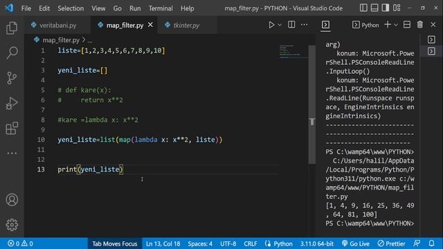 #1: Python map() & filter() | Python En İyi Örnekler смотреть онлайн