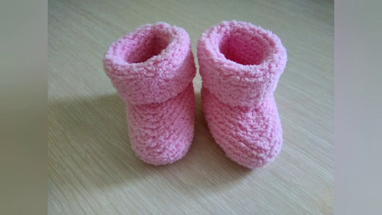 Плюшевые пинетки из Alize Softy мастер-класс