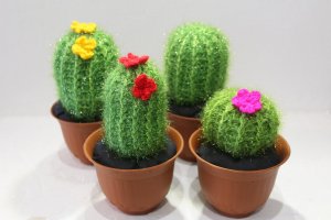 МК Кактус -игольница крючком