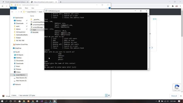 Simple Address Book In Python With Source Code | Source Code & Projects смотреть онлайн
