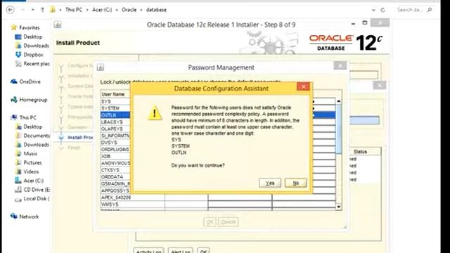 Oracle DataBase 12c Installation on Windows 8.0 or 8.1 Video 4 смотреть онлайн