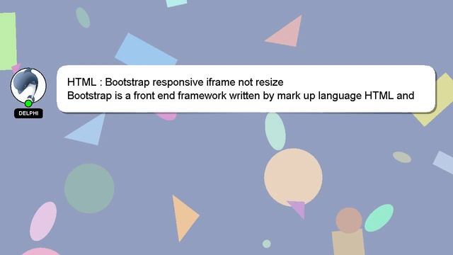 HTML : Bootstrap responsive iframe not resize смотреть онлайн